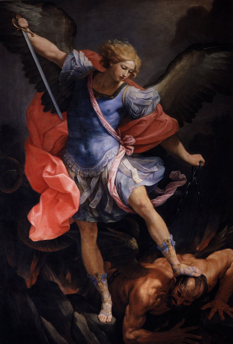 Guido Reni: Der Erzengel Michael besiegt Satan, um 1635, Santa Maria della Concezione in Rom